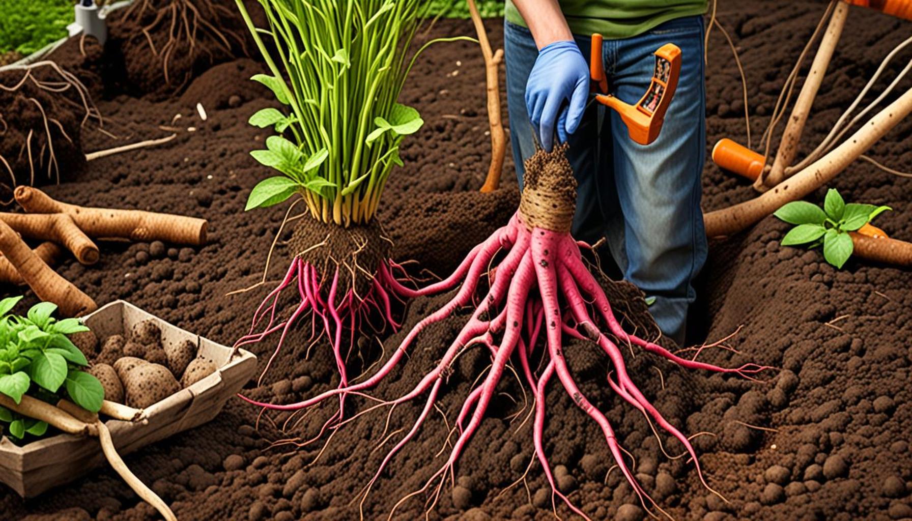 Harvesting Roots: Techniques to Extract Tubers Without Damaging the Plant
